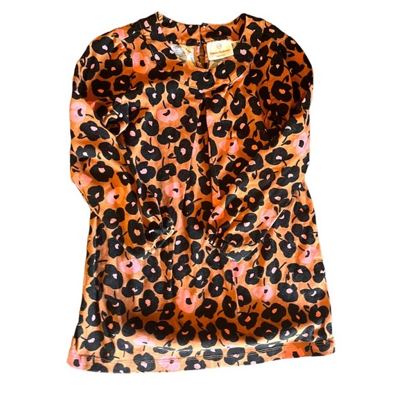 Hanna‎ Andersson Shift Fall Thanksgiving Holiday Dress Retro Flowers 110 - Picture 1 of 3